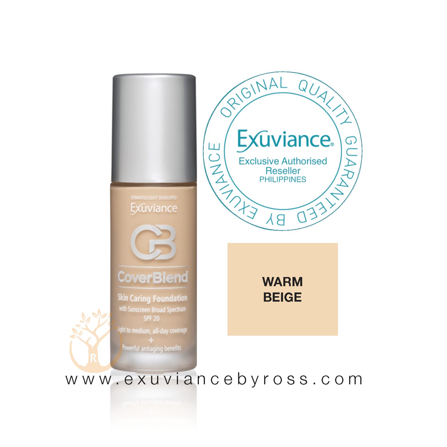 Exuviance CoverBlend Skin Caring Foundation SPF 20 30mL – Warm